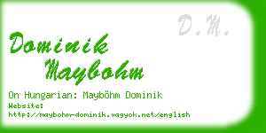 dominik maybohm business card